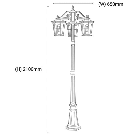 Eden Triple Post Light 2100mm