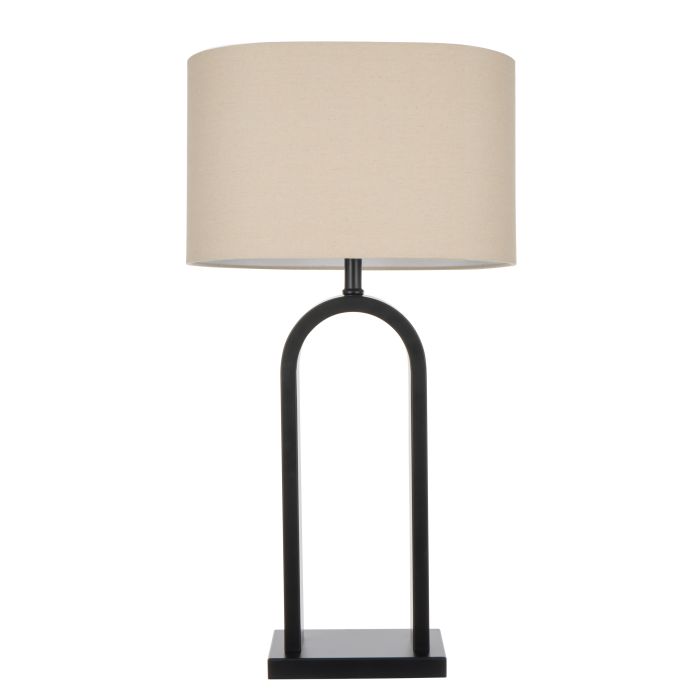 Amalfi Reed Table Lamp Taupe & Black