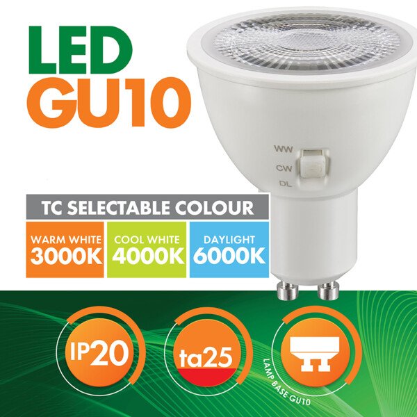 SAL 4w GU10 Tri-Colour Globe