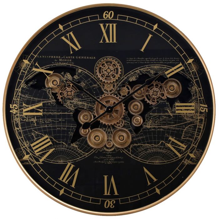 TQ-E102: 100CM ROUND VASCO MAP WALL CLOCK