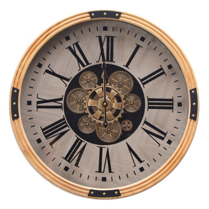 TQ-E138: D54cm Round Arlington Wooden Wall Clock
