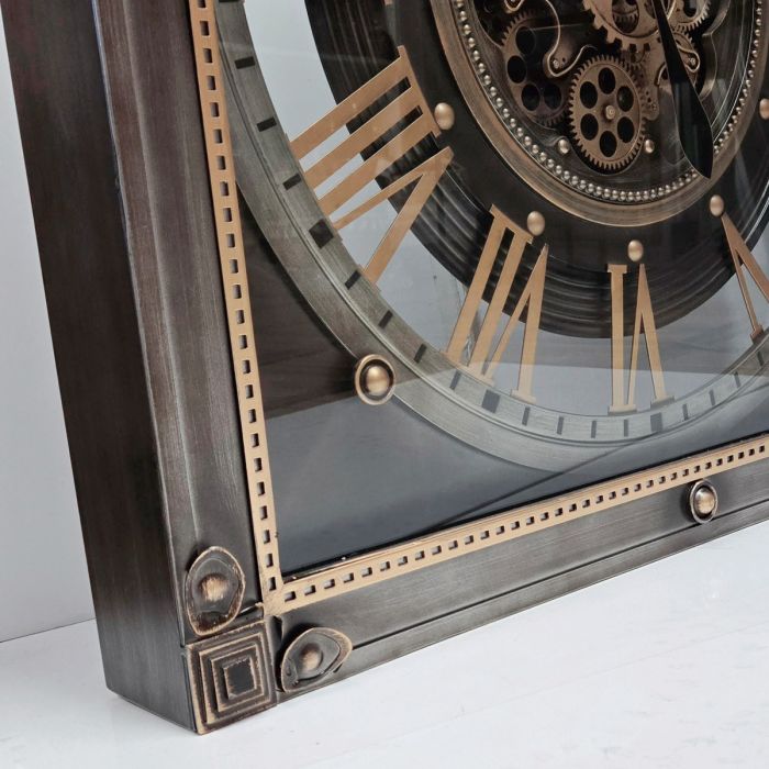 TQ-Y786 : 80cm Square Cliftonville Exposed Moving Gear Wall Clock