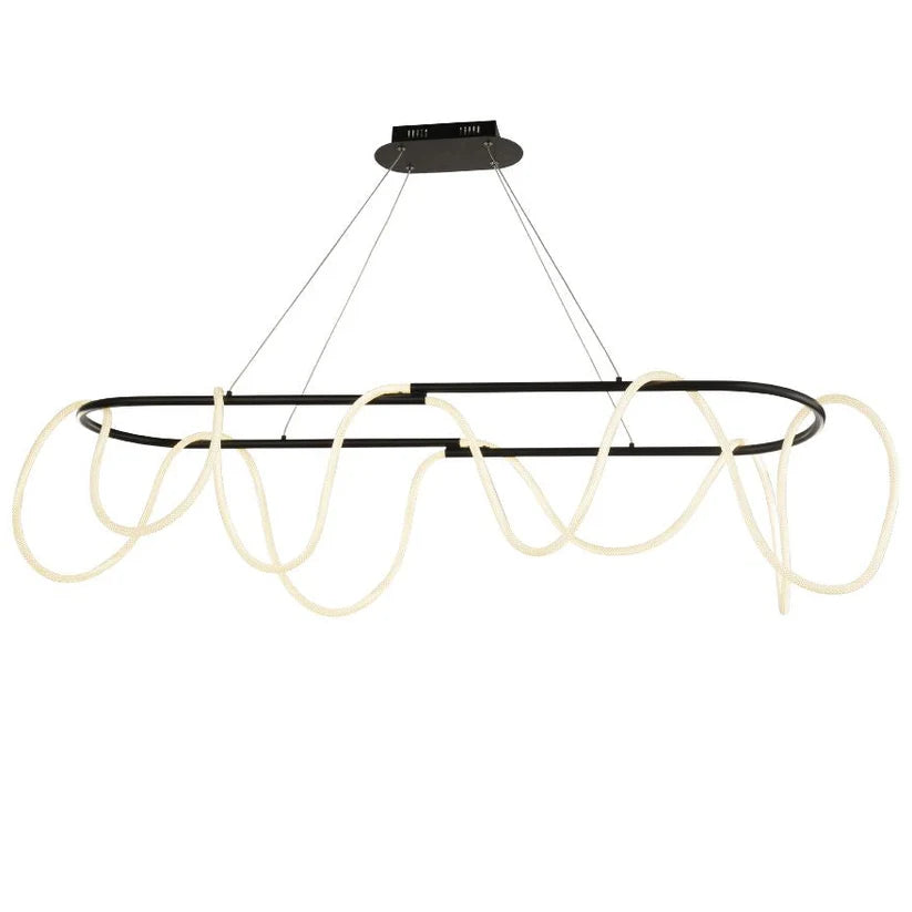 Oval LED Rope Light Matte Black