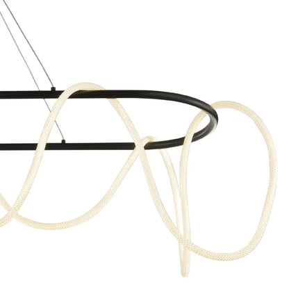 Oval LED Rope Light Matte Black