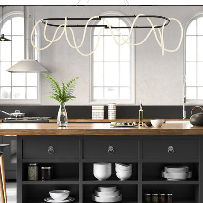 Oval LED Rope Light Matte Black