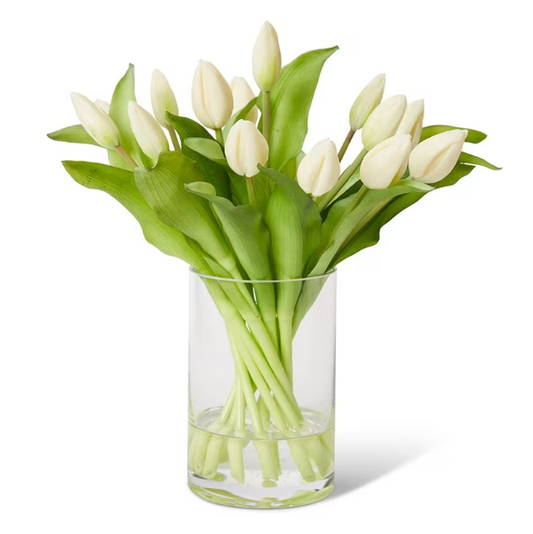 Tulip Bud White - 23 x 23 x 31cm