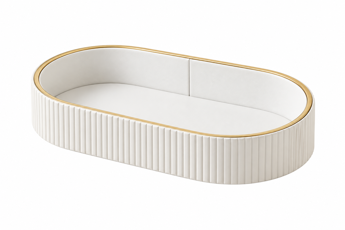 Olivia Ribbed Oval Tray