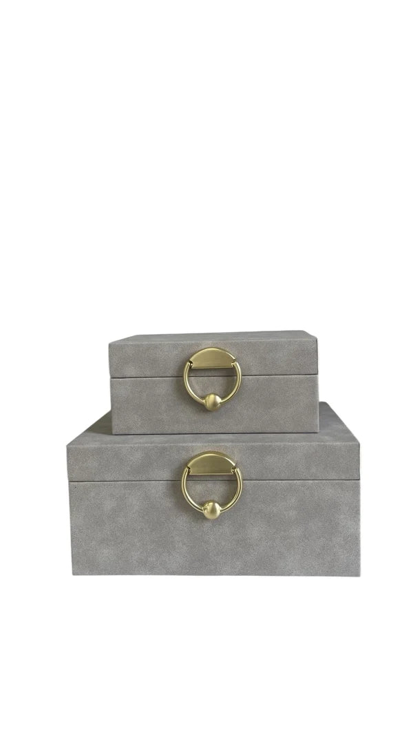 Dove Sueded Grey Decor Box