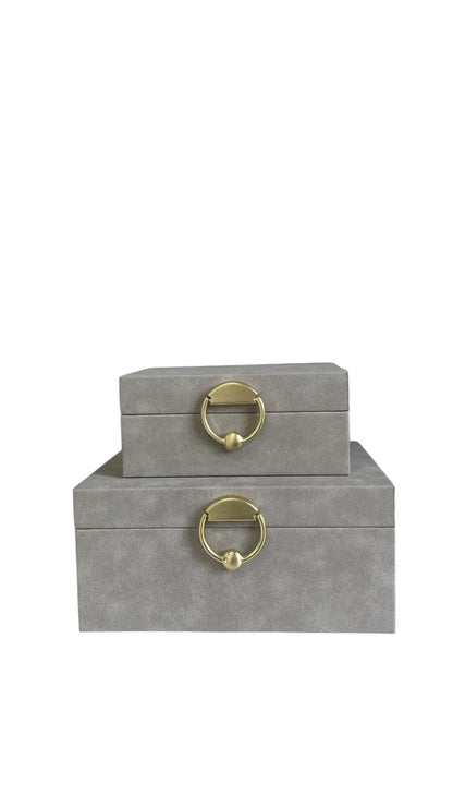 Dove Sueded Grey Decor Box