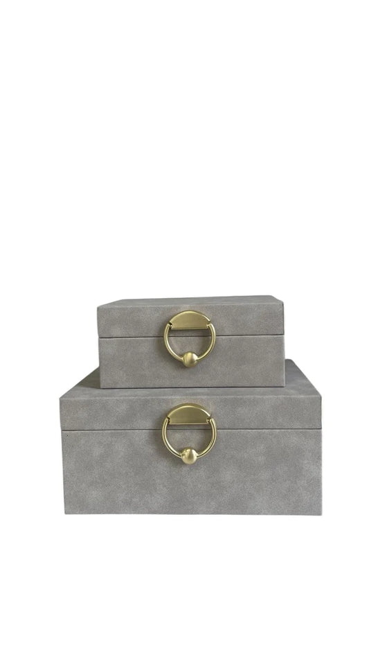 Dove Sueded Grey Decor Box