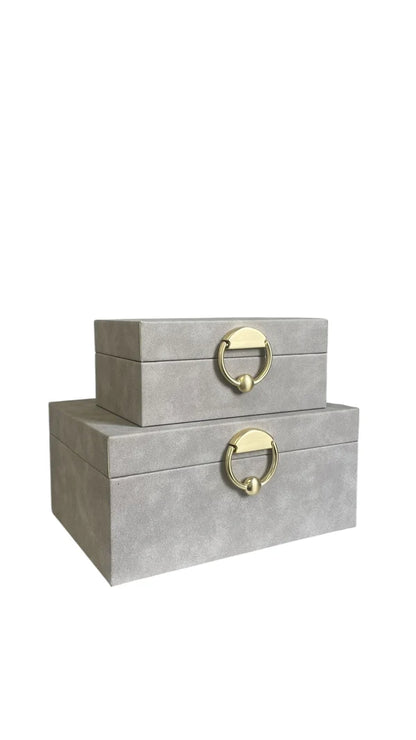 Dove Sueded Grey Decor Box