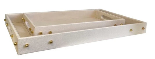 Cream Studded Tray