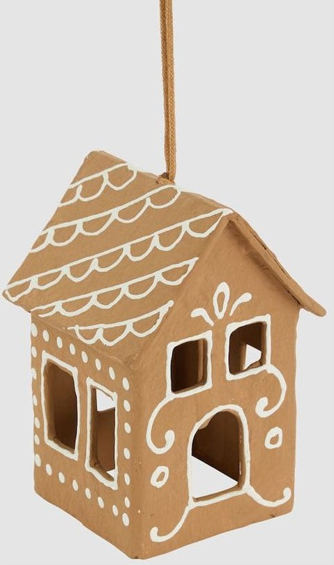 Mache Hanging Gingerbread House Decoration