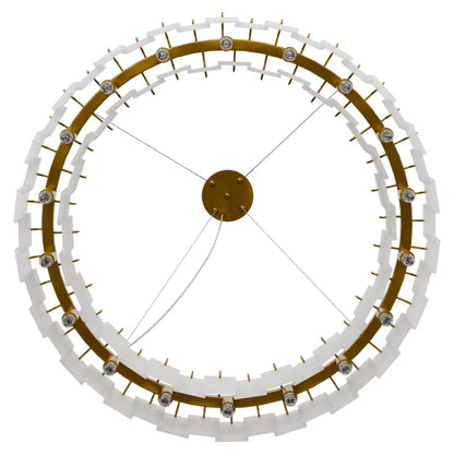 Calibo Mirage 18 Light Alabaster Stone 800mm Round Pendant | Brass