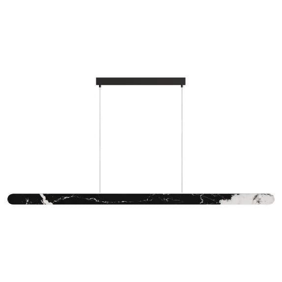 Calibo Lanner 1500mm Crafted Marble LED Linear Pendant - Black 36w