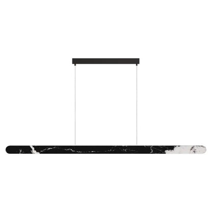 Calibo Lanner 1500mm Crafted Marble LED Linear Pendant - Black 36w