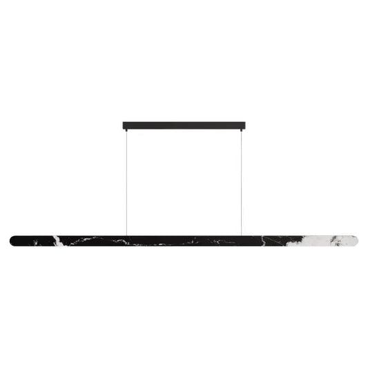 Calibo Lanner 2000mm Crafted Marble LED Linear Pendant - Black 46w
