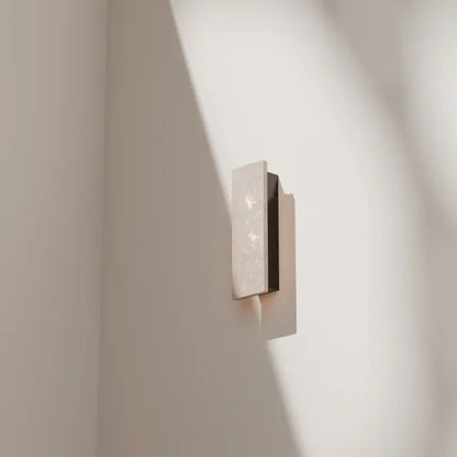 Calibo Orville 300mm Slim Travertine Wall Light IP65