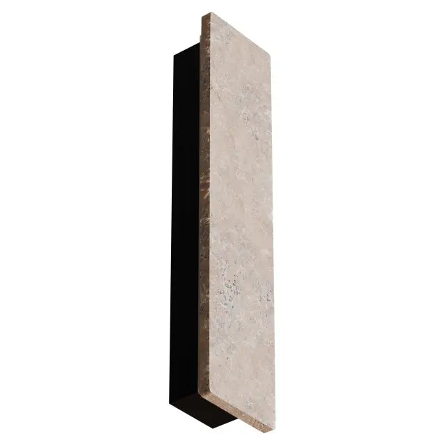 Calibo Orville 450mm Slim Travertine Wall Light IP65