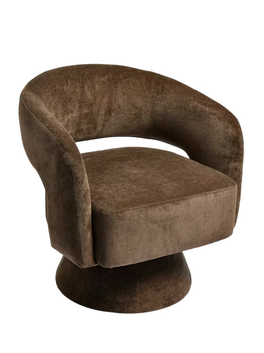 Harper Swivel Chocolate Accent Chair