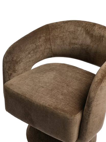 Harper Swivel Chocolate Accent Chair