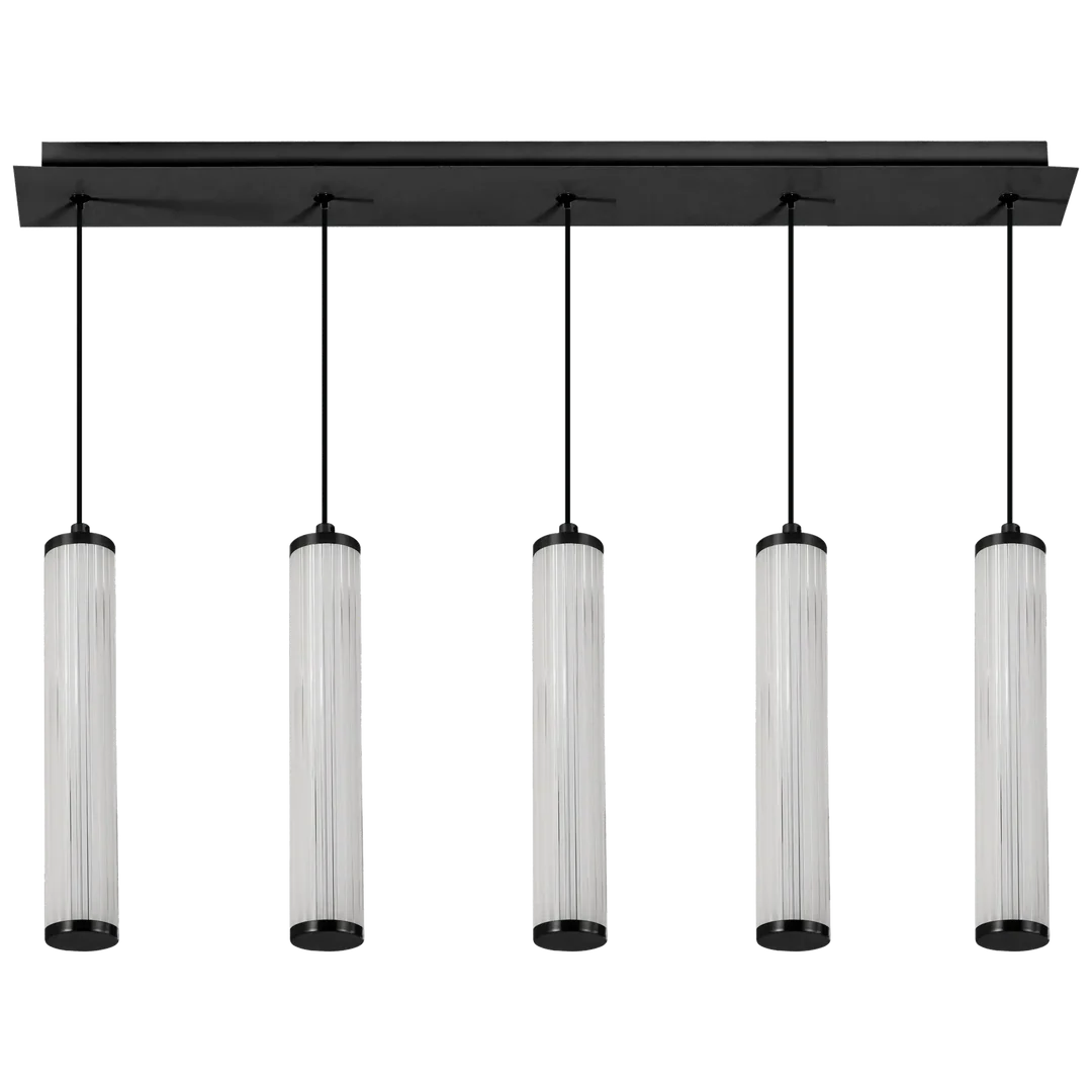 Calibo Charm Modern Fluted 5 Light Linear Pendant