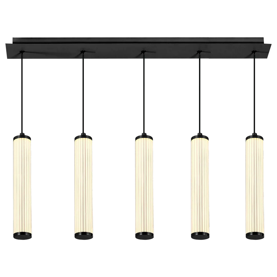 Calibo Charm Modern Fluted 5 Light Linear Pendant