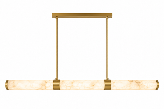 Sofia Spanish Alabaster Stone Bar Pendant 80mm DIA 1200mm & 1500mm