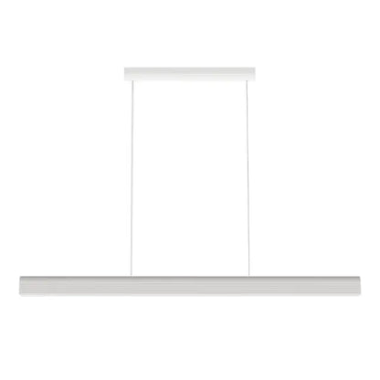 Calibo Munia Sculptural Ribbed LED Linear Pendant with Paintable Gypsum Surface | White