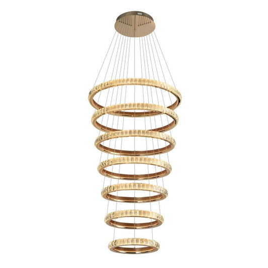 Kathleen 7 Ring Crystal Pendant