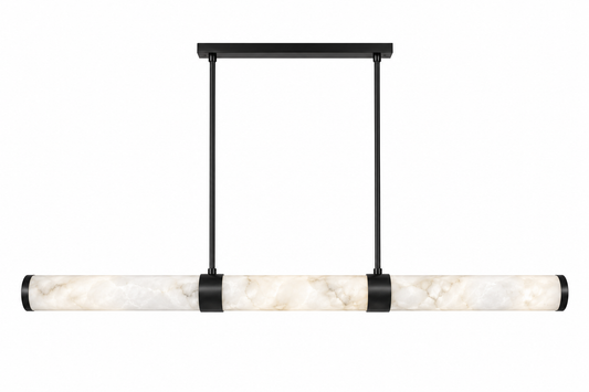 Sofia Spanish Alabaster Stone Bar Pendant 80mm DIA 1200mm & 1500mm