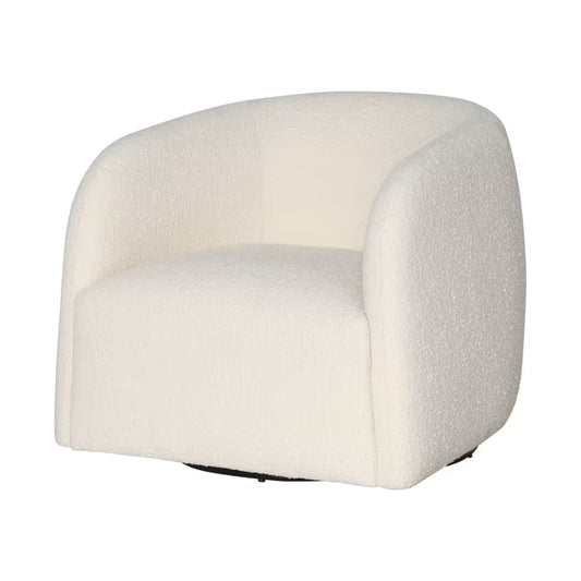 Ashton Swivel Boucle Ivory Accent Chair