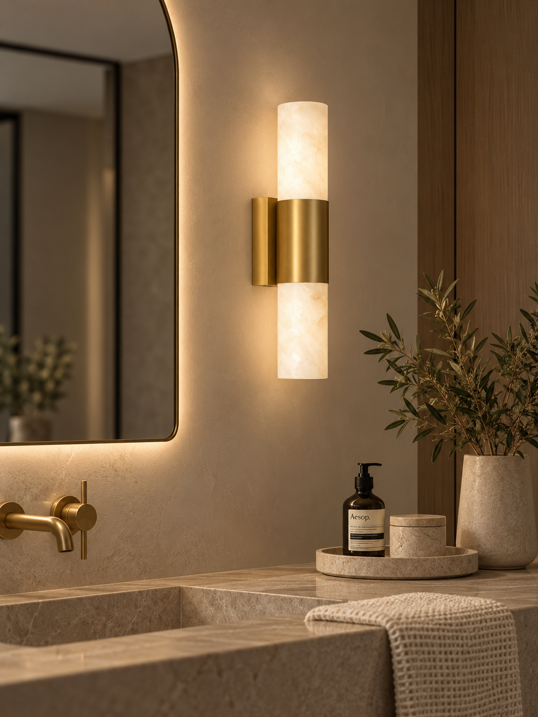 Sofia2 G9 Spanish Marble Wall Light