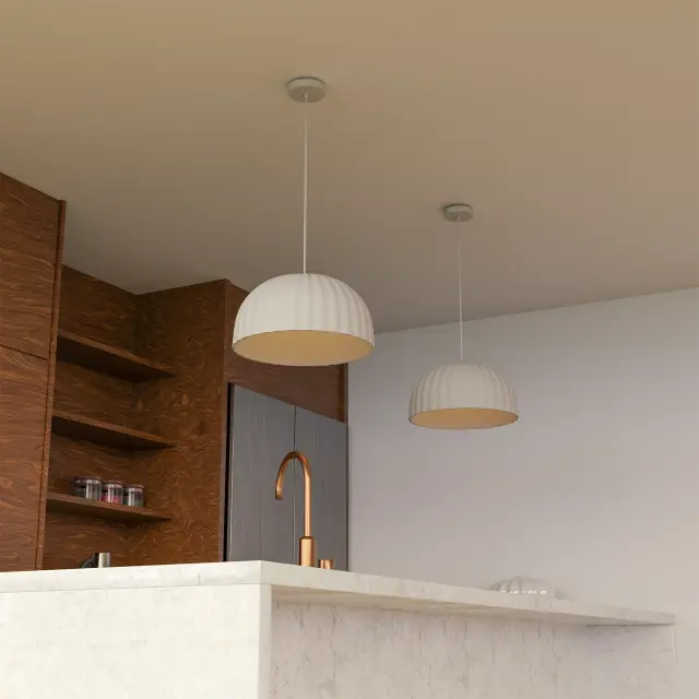 Calibo Rachis Modern Minimalist Fluted Dome Pendant