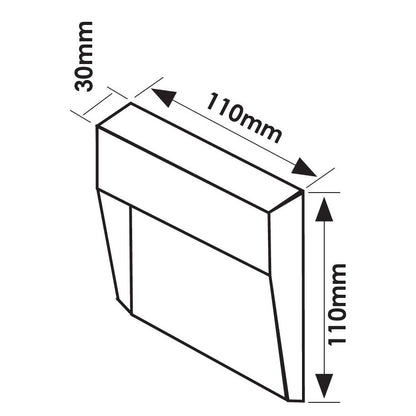 Tyler Square LED Wall Light 12v