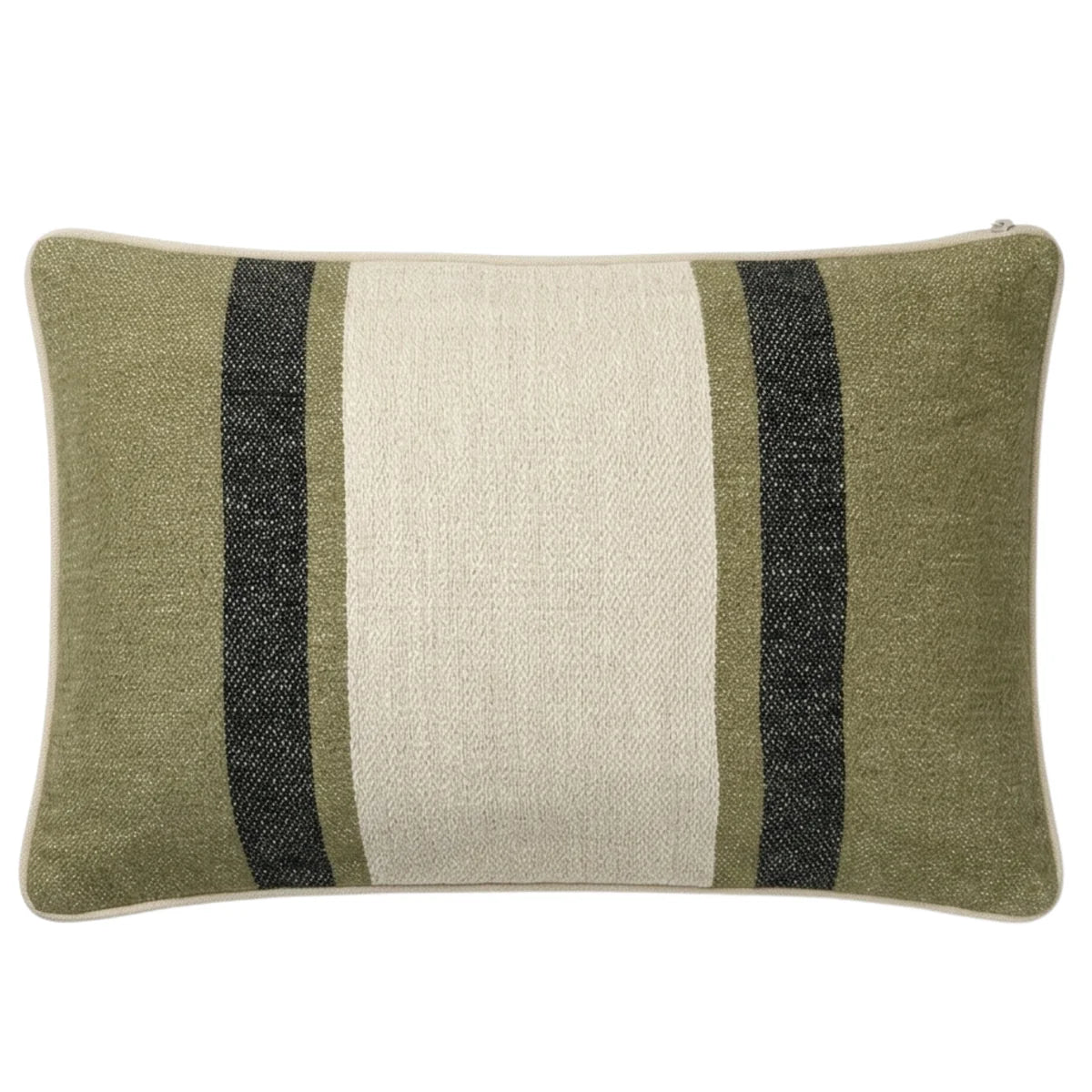Alpine Olive Stripe 30x50 Cushion