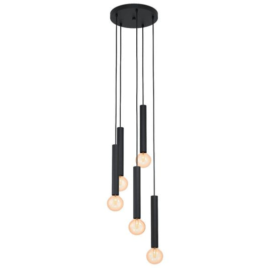 Cortenova 5 Light Pendant Black