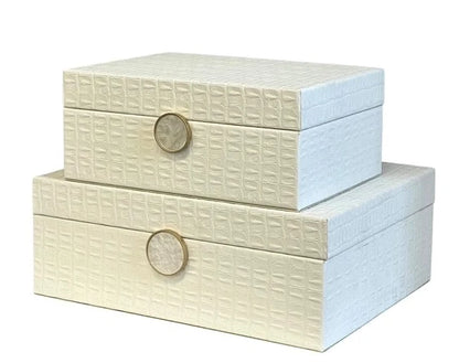 Mother of Pearl Cream Decor Box