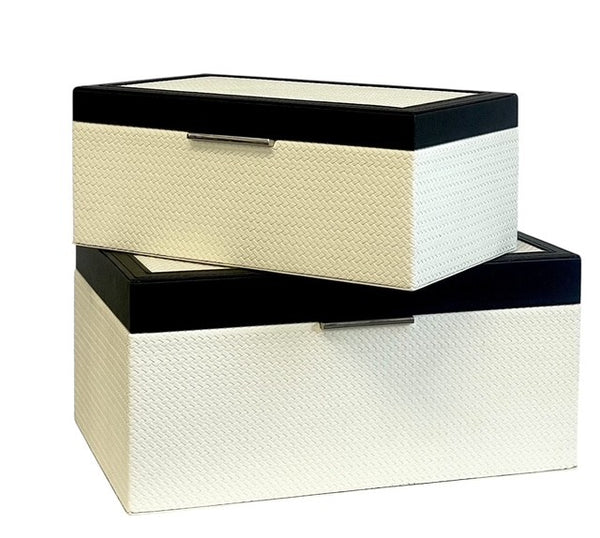 Coco Cream and Black Decor Box