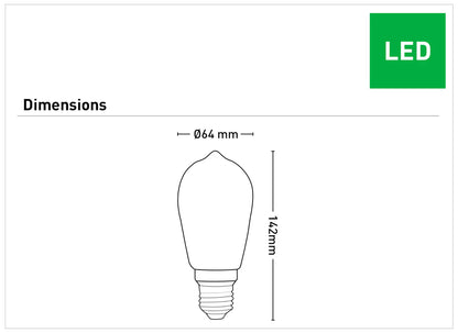 ST64 Vintage LED E27 Globe