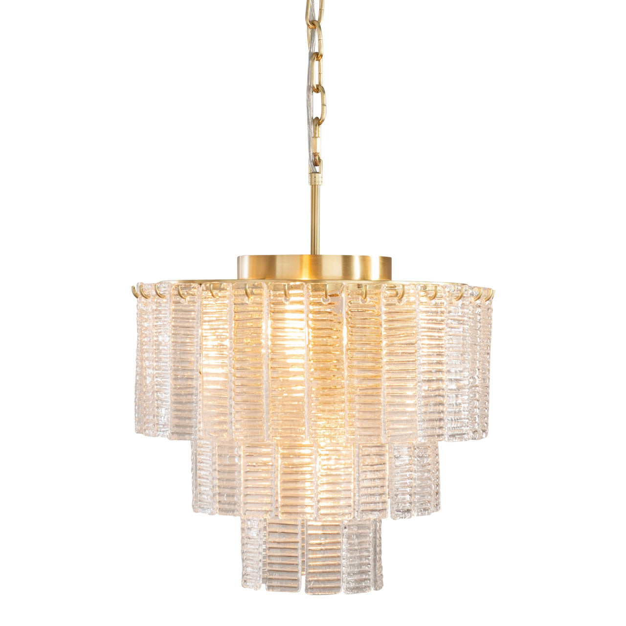 Alara 5 Light Chandelier Satin Brass - Convertible Flush Mount
