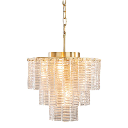 Alara 5 Light Chandelier Satin Brass - Convertible Flush Mount