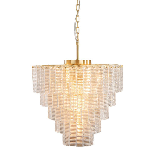 Alara 9 Light Chandelier Satin Brass - Convertible Flush Mount