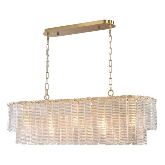 Alara 5 Light Chandelier Satin Brass