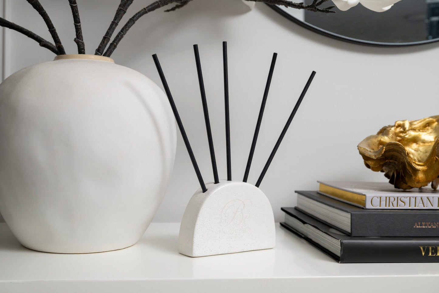 Flora Home Ceramic Vessel and Scent Stems