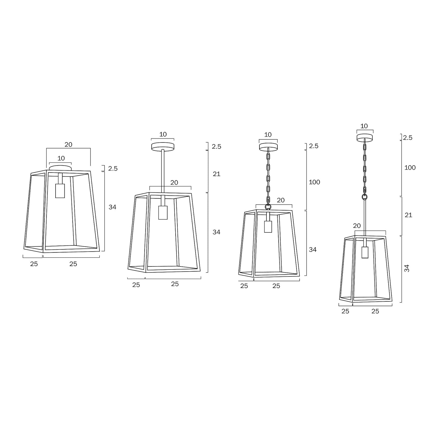 Cantena Large Glass Pendant