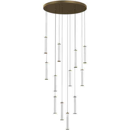 Calibo Charm Modern Fluted 12 Light Cluster Pendant Light