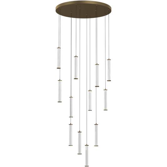 Calibo Charm Modern Fluted 12 Light Cluster Pendant Light