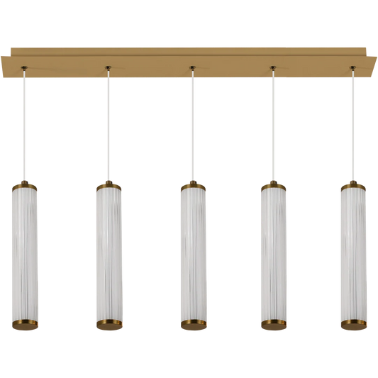Calibo Charm Modern Fluted 5 Light Linear Pendant