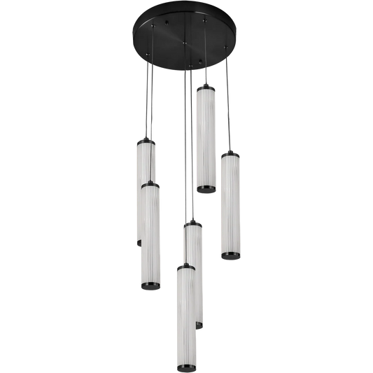 Calibo Charm Modern Fluted 6 Light Cluster Pendant